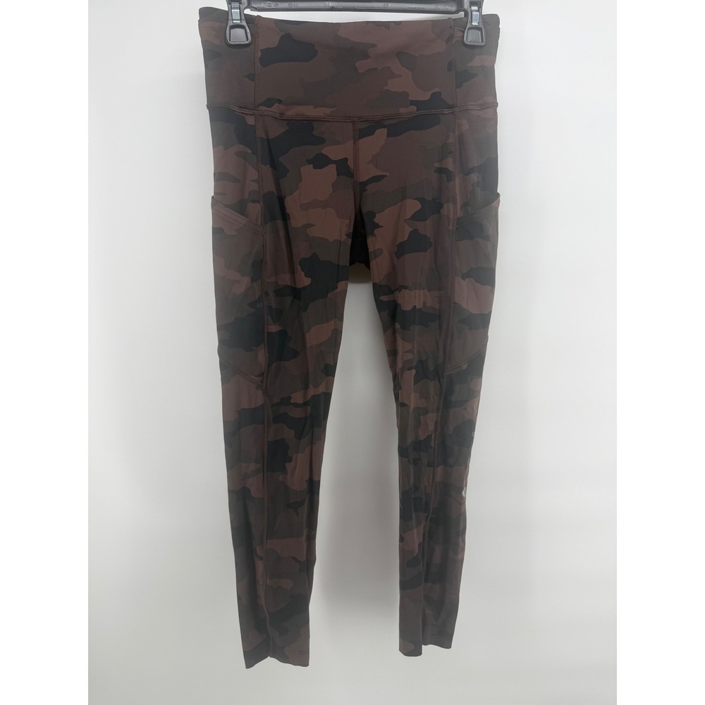 Lululemon Invigorate High Rise Tight 25 Camo Brown Multi Everlux Leggings Size 8